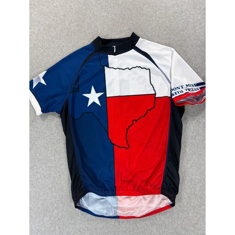 Primal Dont' Mess With Texas 3/4 Zip S/S Cycling Jersey (Men's Large) White